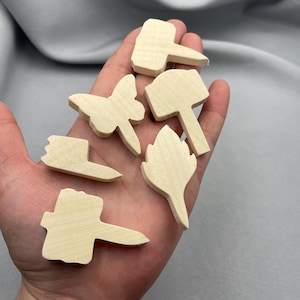 Set med ofärdiga växtmarkörer i trä, örtetiketter, rustik skylt för växtkrukor, identifieringspinnar, gör-det-själv-material