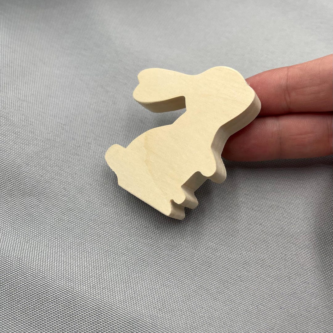 Standing Rabbit Blank Unfinished Small Wooden Bunny Rabbit, Bunny Blank Cut Out, Diy Easter ...
