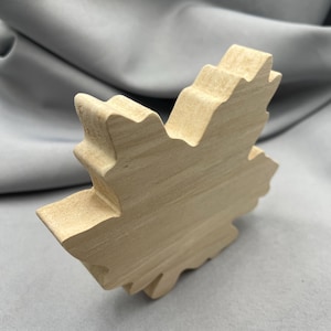 Unfertige klobige Blatt-Ausschnitte, Holz-DIY-Handwerksversorgung für Kinder, rustikale stehende Tablett-Dekor, Erinnerungs-Ahornblätter, botanischer Herbst-Ausschnitt