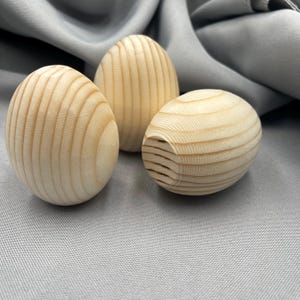 Wooden Standing egg, Craft Blank for kids, Flat Bottom, Unpainting Easter Eggs, Solid Wood Egg, Unfinished Wooden Egg Ready to Paint