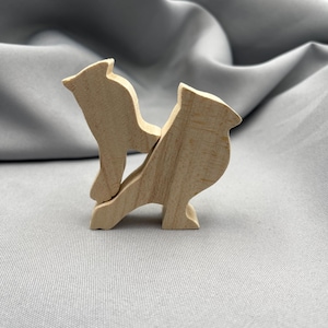 Small Wooden Cardinal Cutout, DIY Memorial Bird Craft, Unfinished Rustic Mini Decor, Wood Redbird Shape for Painting, Handmade Ornament Base