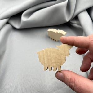 wooden small unfinished sheep cutout