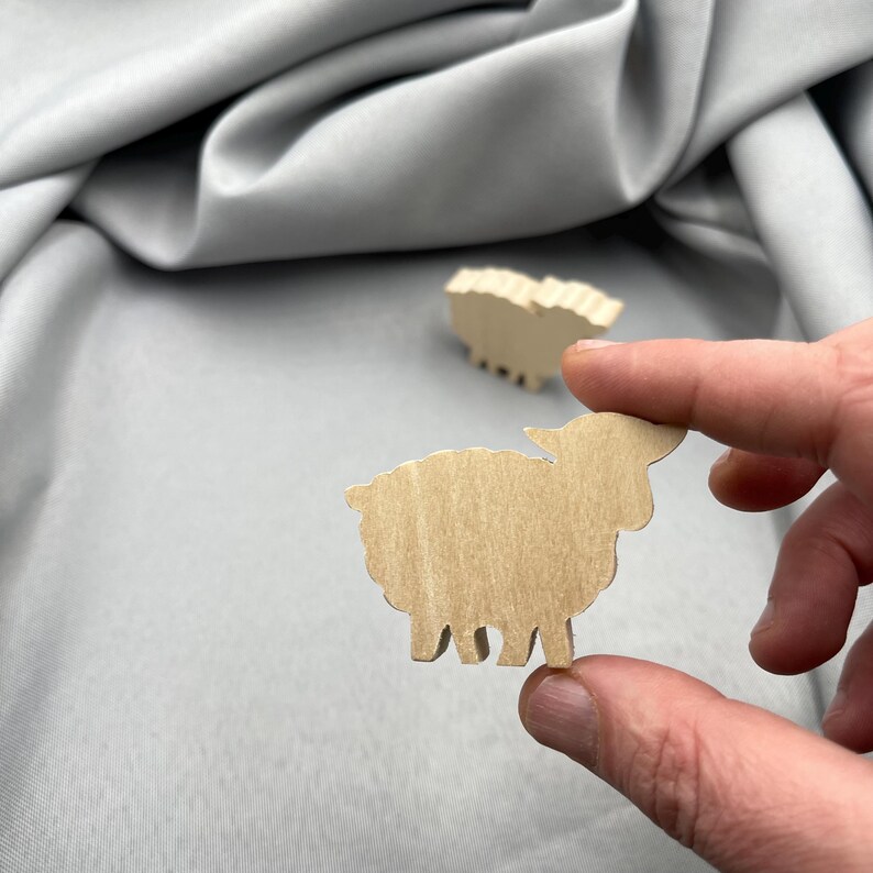 wooden small unfinished sheep cutout