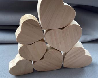 Unfinished Wooden Heart, Ready to Paint, Cutout Blank, Small Decor for Tray, DIY Wood Shape Craft, Valentine Gift