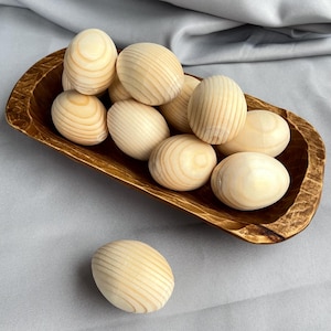 Unpainted Egg, Unfinished Hen size Eggs, Chicken Wood Easter Decor Eggs, Wood Blank Egg, Egg For Craft Projects