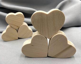 Wooden Hearts Unfinished, Small Blank Ready to Paint, Wood Cutout, Valentine Tier Tray Decor, Handcrafted Ornament