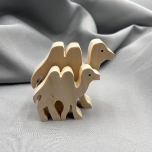 Unpainted Wooden Camel Cutout, Natural Wood Animal Shape for DIY Crafts, Kids Small Projects, African Camel Figure for Desert Themed Decor
