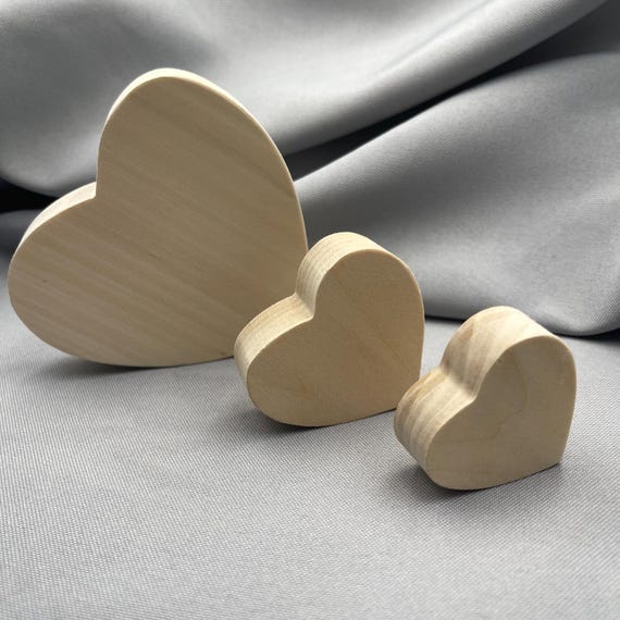 HOIGON 30 Cuori In Legno Grezzo Da 20,3 Cm - Sagome A Forma Di Cuore Per Decorazioni Fai Da Te, Matrimoni, San Valentino E Scrapbooking - 5