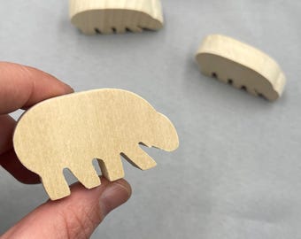 Wooden Unfinished Sheep Cutout, DIY Craft Kids Decorations, Small Farm Animal Theme, Standing Lamb Rustic Figurine, Mini Tray Decor