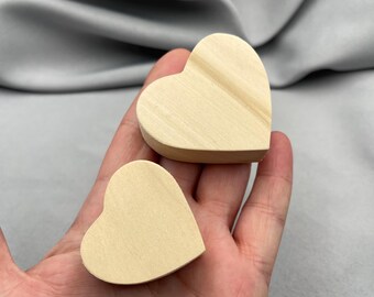 Wooden Heart Unfinished, Cutout Blank Ready to Paint, Small Tier Tray Decor, DIY Wood Shape Craft, Mini Valentine Gift