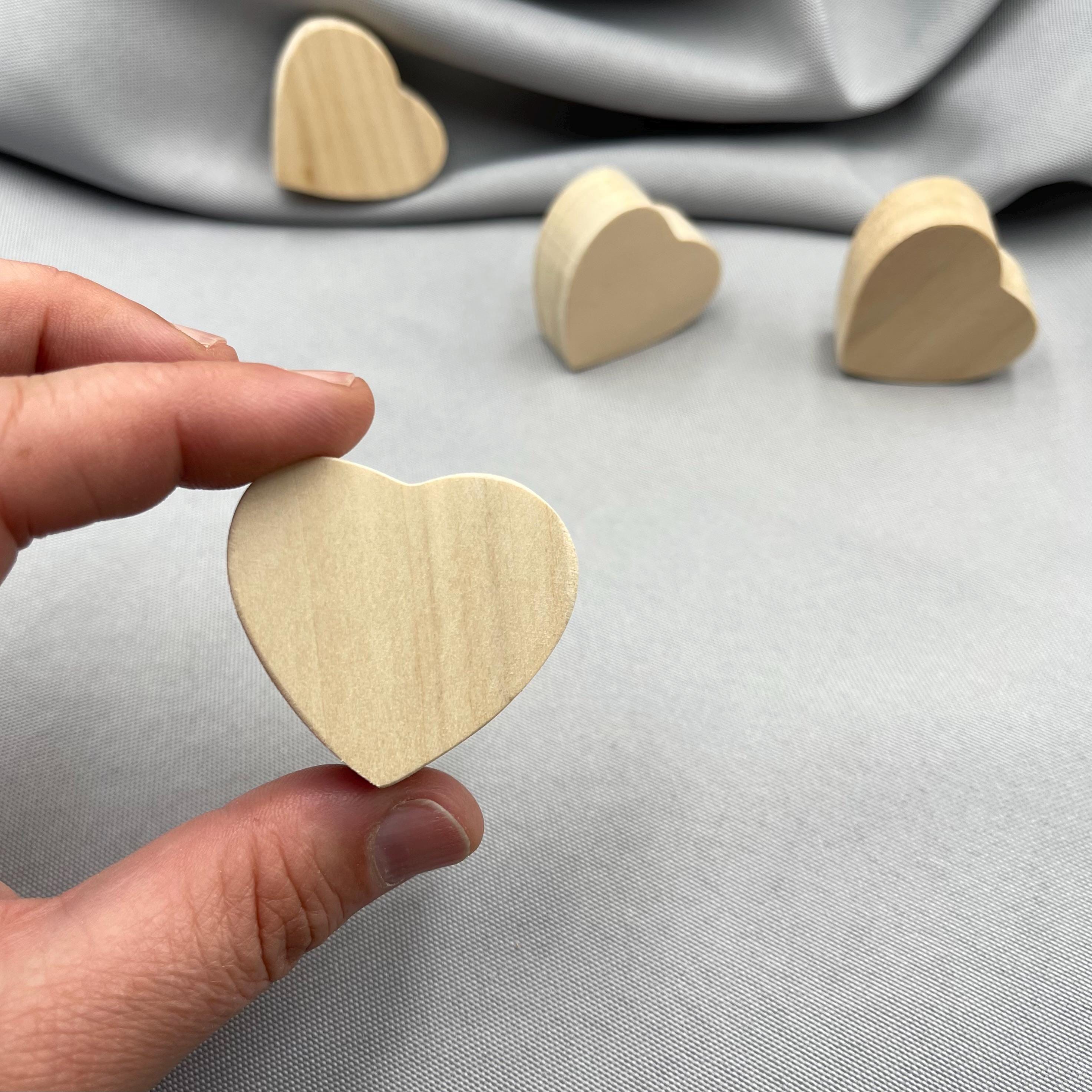 Wooden Hearts Crafts, Blank Standing Unfinished, Ready to Paint
