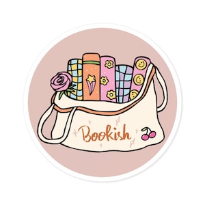 Bookish Tote of Treasures Sticker | Pink Edition
