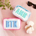 Shadow Monogram Pool Bag,Custom Bridesmaid Makeup Cosmetic Bag,Waterproof TSA Toiletry Pouch,Bachelorette Party Gift,Bridal Shower Favor