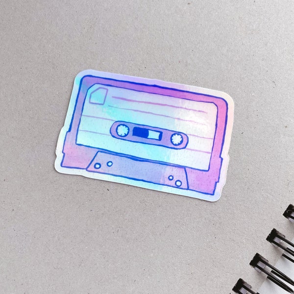 Pink Holographic Party Mixtape- Vinyl Sticker