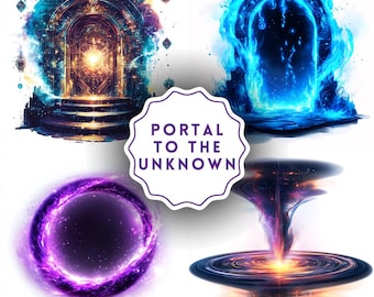 Magical Portal Clipart: Mystical Energy PNG Images (Digital Download, Commercial Use)