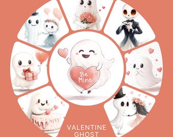 Valentinstag Geist Clipart - Liebe PNG Bilder (Digitaler Download