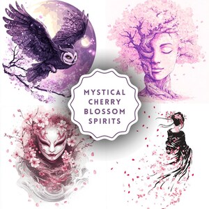41 mystische Kirschblüten-Geister Clipart PNG - 41 ätherische Sakura-Geister PNG - Digital Download - Kommerzielle Nutzung