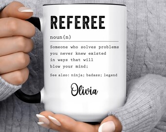 Referee Gift Mug for Men and Women, For Birthday, Appreciation, Thank You Gift, A Personalized Custom Name Coffee Mug