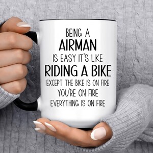 Best Airman, Air force Gift Mug For Women and Men, For Birthday, Appreciation, Thank You Gift, A Personalized Custom Name Coffee Mug