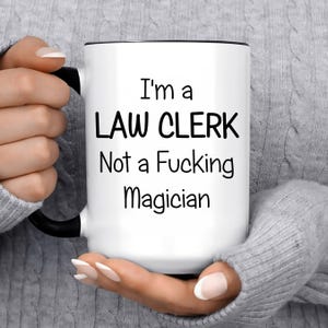 Funny LAW CLERK Gift Mug for Men and Women l For Birthday, Appreciation, Thank You Gift, A Personalized Custom Name Coffee Mug