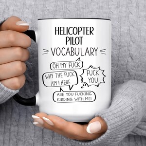 Funny HELICOPTER PILOT Gift Mug for Men and Women l For Birthday, Appreciation, Thank You Gift, A Personalized Custom Name Coffee Mug