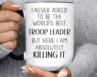 Scout Troop Leader Gift Mug For Women and Men, For Birthday, Appreciation, Thank You Gift, A Personalized Custom Name Coffee Mug