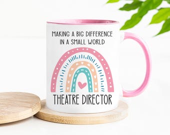 Funny Theatre Director Gift Mug l For Women and Men l Appreciation, Birthday, Christmas Gift l Personalized Custom Name Coffee Cup