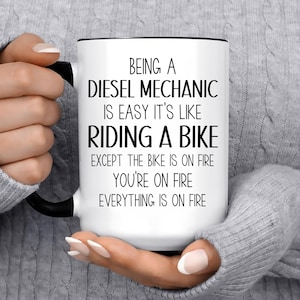Funny DIESEL MECHANIC Gift Mug for Men and Women l For Birthday, Appreciation, Thank You Gift, A Personalized Custom Name Coffee Mug