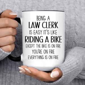 Funny LAW CLERK Gift Mug for Men and Women l For Birthday, Appreciation, Thank You Gift, A Personalized Custom Name Coffee Mug