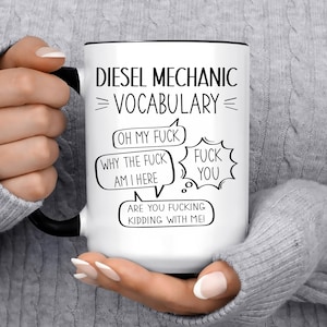 Funny DIESEL MECHANIC Gift Mug for Men and Women l For Birthday, Appreciation, Thank You Gift, A Personalized Custom Name Coffee Mug