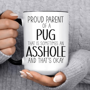 Pug gifts for women, Pug mom, Pug gifts, Pug mug, Pug mom mug, Pug lover,Cute Pug gift, Pug dog owner, Black pug gift