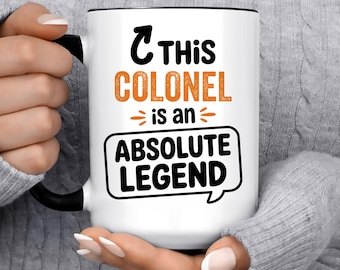 Funny Colonel Gift Mug For Women and Men, For Birthday, Appreciation, Thank You Gift, A Personalized Custom Name Coffee Mug