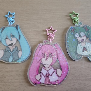 3.5&quot; Hatsune Miku Holographic Keychains