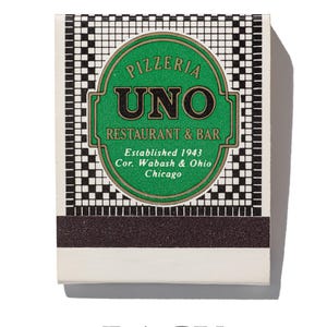 Pizzeria Uno Restaurant and Bar vintage Chicago matchbook art print