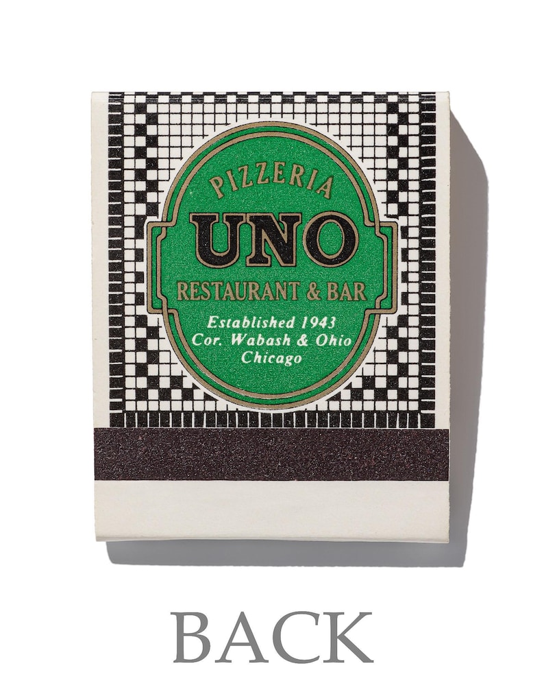 Pizzeria Uno Restaurant and Bar vintage Chicago matchbook art print
