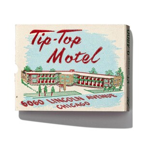 Nostalgic Chic: Vintage Matchbook Photo of Chicago&#39;s Tip-Top Motel  | Set of Prints | Unique Chicago Wall Art | Unframed Photos
