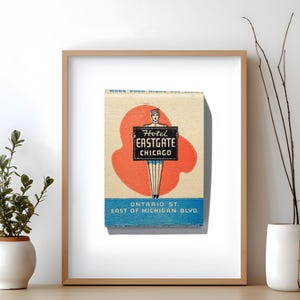 Chicago Landmark Chicago's Eastgate Hotel Matchbook Art | Set of Photographs | Home Decor | Unframed Wall Art image 2