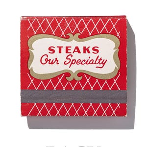 Gene and Georgetti Chicago steakhouse vintage matchbook art print