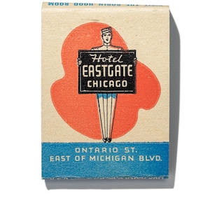 Chicago Landmark Chicago&#39;s Eastgate Hotel Matchbook Art | Set of Photographs | Home Decor | Unframed Wall Art