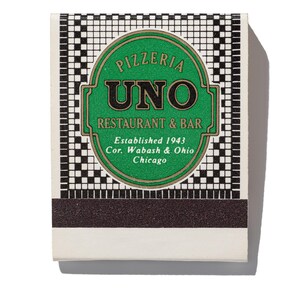 Pizzeria Uno Restaurant and Bar vintage Chicago matchbook art print