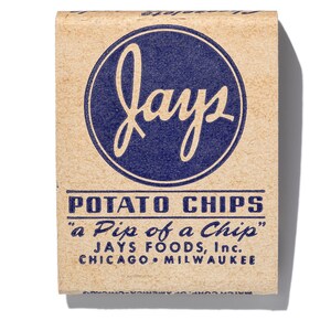 Jays Popcorn and Potato Chips vintage matchbook art print