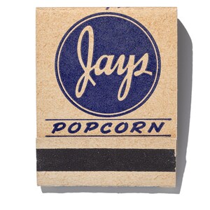 Jays Popcorn and Potato Chips vintage matchbook art print