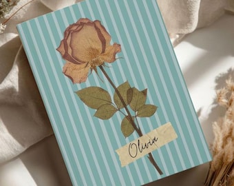 Personalized Wildflower Journal: Custom Floral Hardcover Notebook