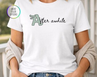 Crocodile Shirt, Boho Summer Top, Alligator Shirt, Preppy Shirt, Meme Shirt, After A While, Y2K, Coastal Shirt, Summer Shirt, Beach Shirt