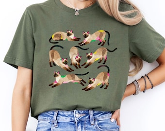 Siamese Cat, Cat Shirt, Siamese Cat Gifts, Cat Lover Shirt, Cat Mama, Cute Cat Shirt, Siamese Cat Shirt, Siamese Lover Gift, Japanese Cat