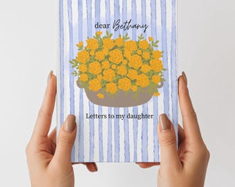 Dear Daughter Custom Name Wildflower Journal: Personalized Floral Hardcover Notebook