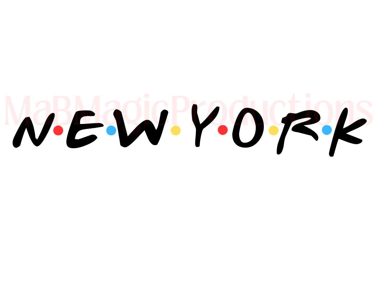 New York Friends Font Svg - Etsy