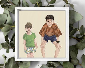 Custom Family Portrait | Hand-Drawn Digital Illustration | Printable Art Gift | Unique Keepsake