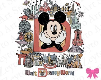 Walt Disney Inspired SVG PNG | Magical Mickey Mouse World Clipart | Fantasy Castle Digital Download for Shirts & Crafts