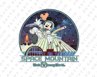 Mouse And Friends Space Png, Space Mountain Png, Retro Mouse Png, Astronaut Mickey Png, Mickey Shirt Png, Family Trip Png.